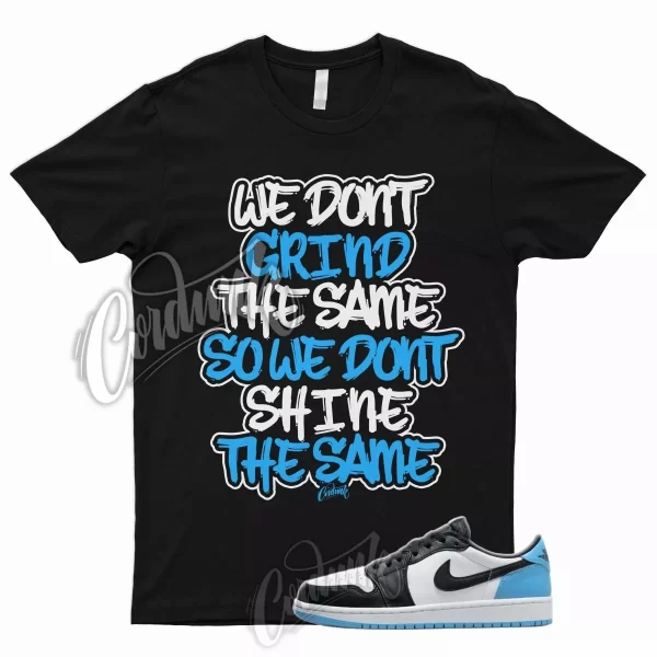 GRIND Shirt for J1 1 Low Black Dark Powder Blue UNC University Low Mid High Jezsport.com