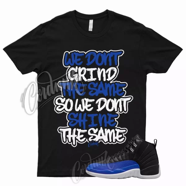 GRIND T Shirt for J1 12 Hyper Royal WMNS Metallic Silver Game 5 Racer Blue 1 Jezsport.com