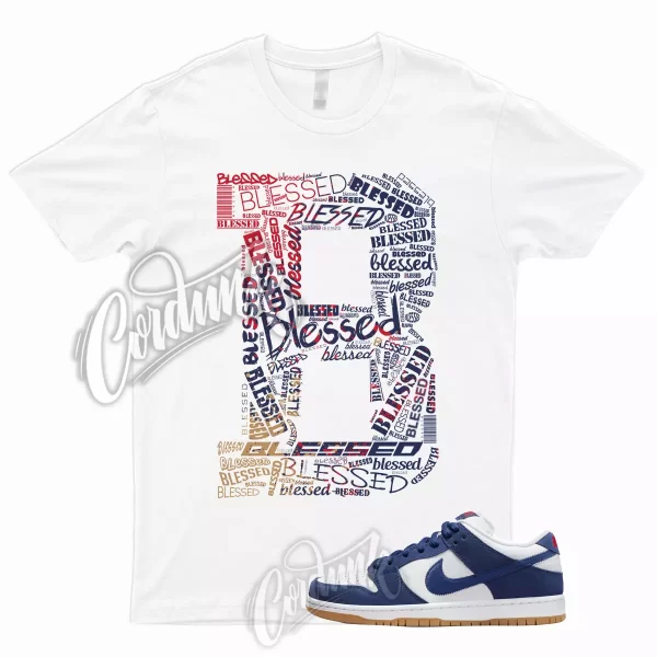 BLS T Shirt for Dunk Low LA Dodgers SB Deep Royal Blue Sport Red Gum Light Navy Jezsport.com