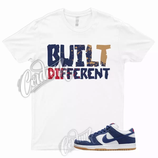 BUILT Shirt for Dunk Low LA Dodgers SB Deep Royal Blue Sport Red Gum Light Navy Jezsport.com