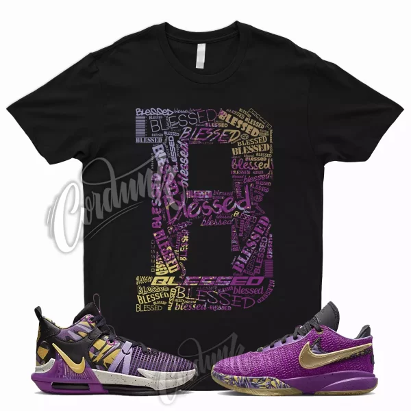 BLESSED T Shirt for LeBron 20 GS Vivid Purple Witness 7 Cave Purple Solar Flare Jezsport.com