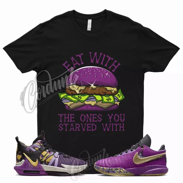 EAT T Shirt for LeBron 20 GS Vivid Purple Witness 7 Cave Purple Solar Flare 19 6 Jezsport.com