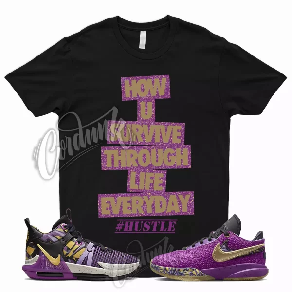 HUS T Shirt for LeBron 20 GS Vivid Purple Witness 7 Cave Purple Solar Flare 19 6 Jezsport.com