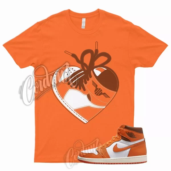 HEART T Shirt for J1 1 High OG Starfish Cacao Orange Sail Star Fish Brown 4 Jezsport.com