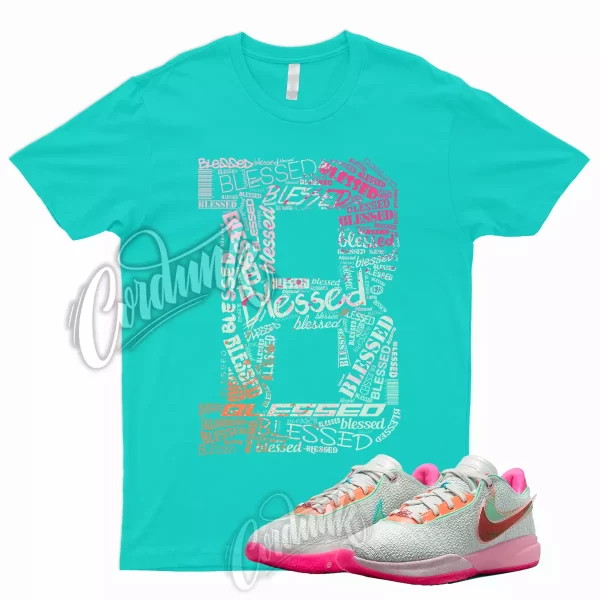 BLESSED Shirt for Lebron 20 Time Machine Barely Green Soft Pink Multi Color 19 1 Jezsport.com