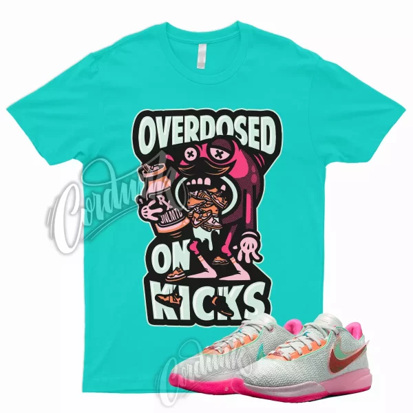 OD T Shirt for Lebron 20 Time Machine Barely Green Soft Pink Multi Color 19 1 18 Jezsport.com