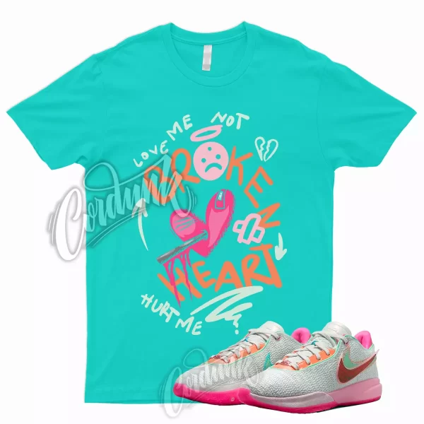 BROKEN Shirt for Lebron 20 Time Machine Barely Green Soft Pink Multi Color 19 1 Jezsport.com