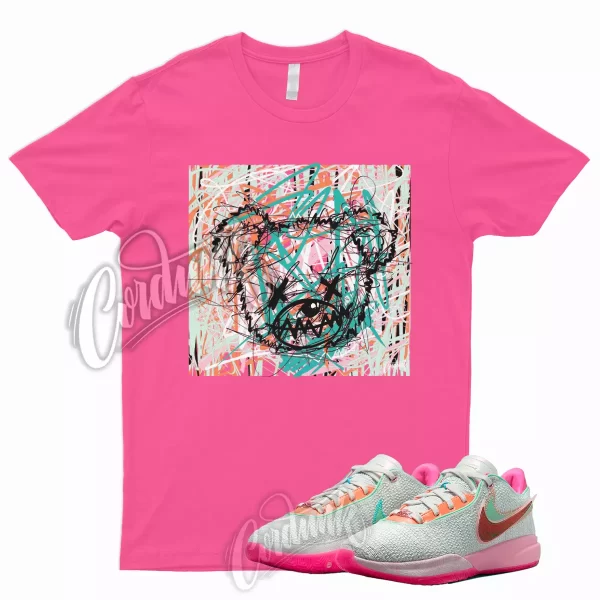 Neon Pink SCRIB Shirt for Lebron 20 Time Machine Barely Green Soft Multi 19 1 9 Jezsport.com