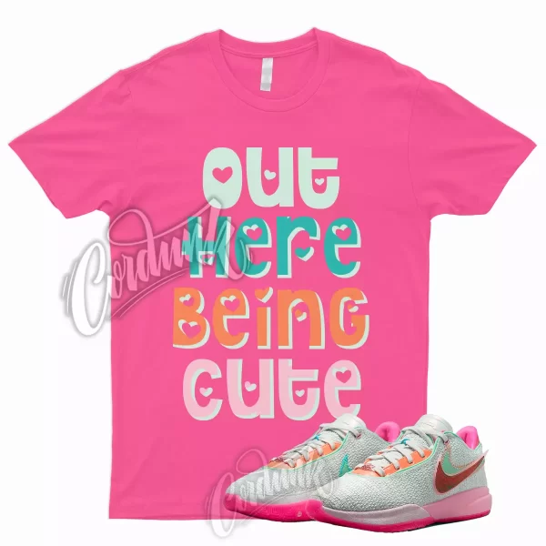 Neon Pink CUTE T Shirt for Lebron 20 Time Machine Barely Green Soft Multi 19 1 9 Jezsport.com