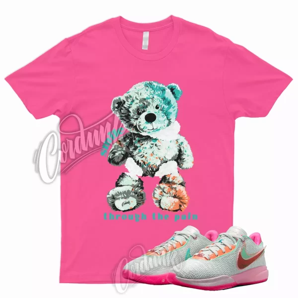 Neon Pink SMILE Shirt for Lebron 20 Time Machine Barely Green Soft Multi 19 1 9 Jezsport.com