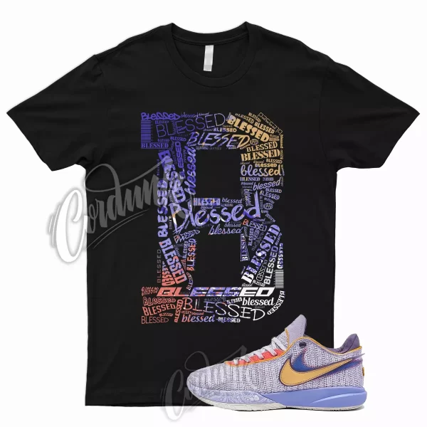 BLESSED Shirt for LeBron 20 Violet Frost Metallic Gold Purple Pulse Time Machine Jezsport.com