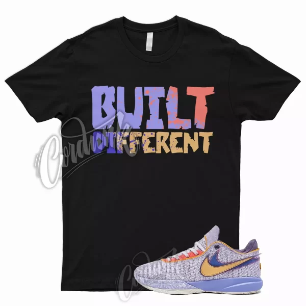 BUILT T Shirt for LeBron 20 Violet Frost Metallic Gold Purple Pulse Time Machine Jezsport.com