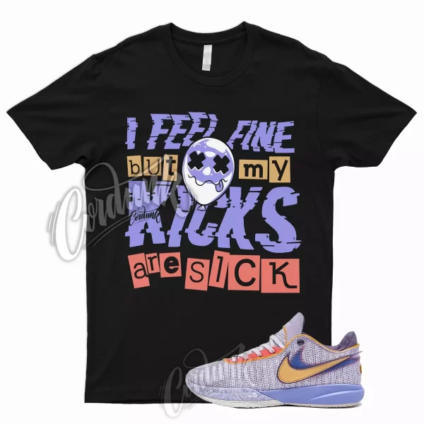 SICK Shirt for LeBron 20 Violet Frost Metallic Gold Purple Pulse Time Machine 19 Jezsport.com