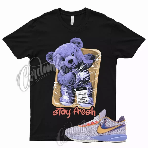 STAY Shirt for LeBron 20 Violet Frost Metallic Gold Purple Pulse Time Machine 19 Jezsport.com