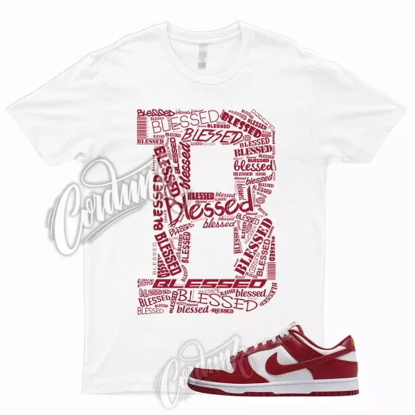 BLESSED Shirt for Dunk Low Gym Red University Varsity Bred Fire 1 3 4 5 7 8 9 11 Jezsport.com