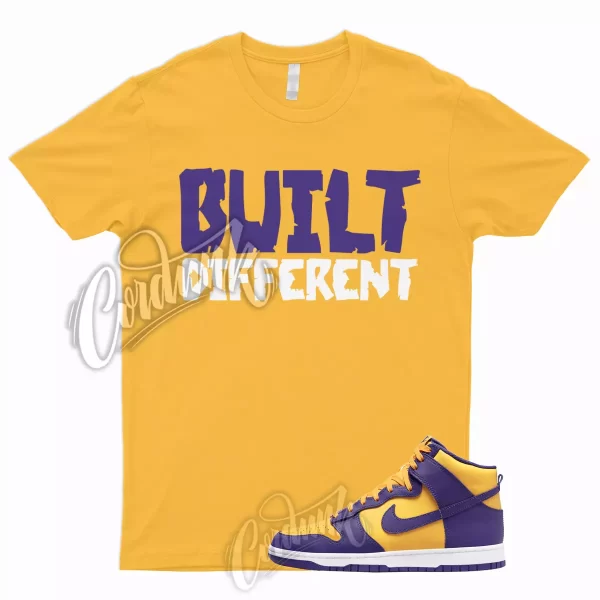 BUILT T Shirt for Dunk High Purple Yellow Court Gold Home Team Away 95 Lebron 1 Jezsport.com