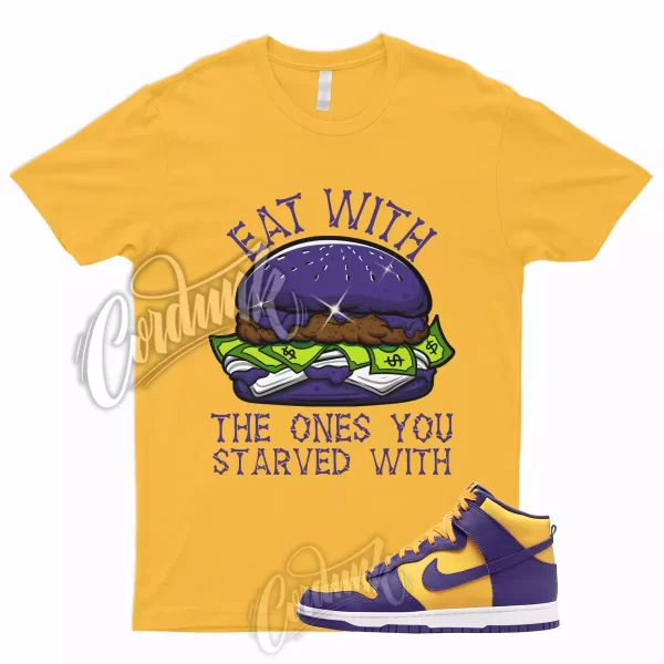 EAT T Shirt for Dunk High Purple Yellow Court Gold Home Team Away 95 Lebron 1 Jezsport.com