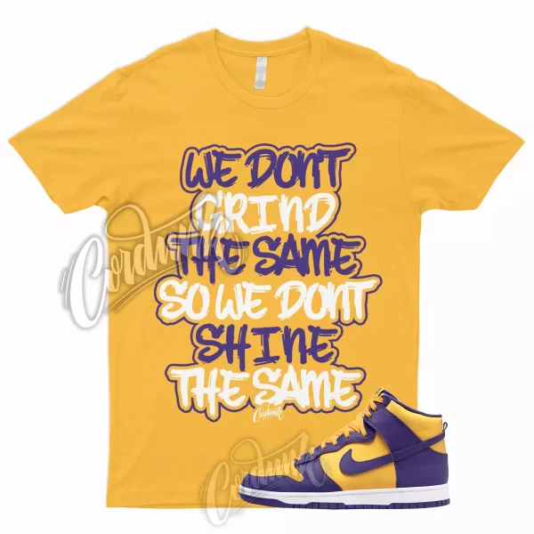 GRIND T Shirt for Dunk High Purple Yellow Court Gold Home Team Away 95 Lebron 1 Jezsport.com