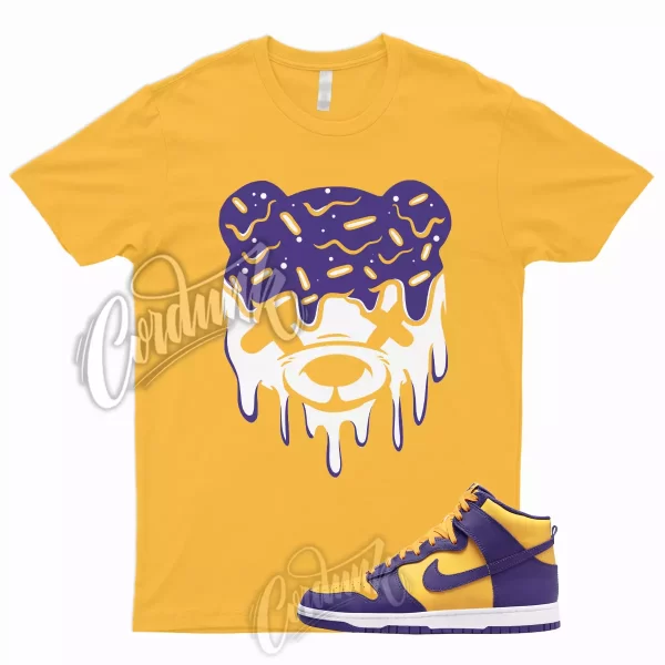 DRIPPY T Shirt for Dunk High Purple Yellow Court Gold Home Team Away 95 Lebron 1 Jezsport.com