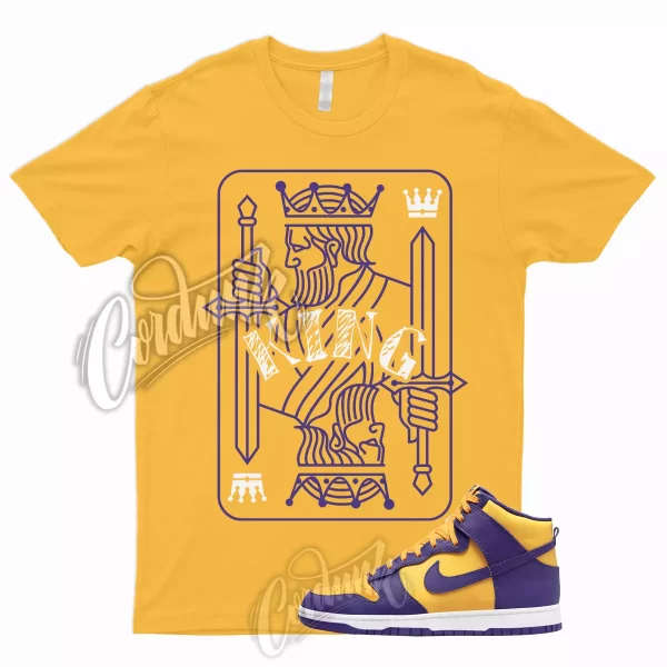 KING T Shirt for Dunk High Purple Yellow Court Gold Home Team Away 95 Lebron 1 Jezsport.com