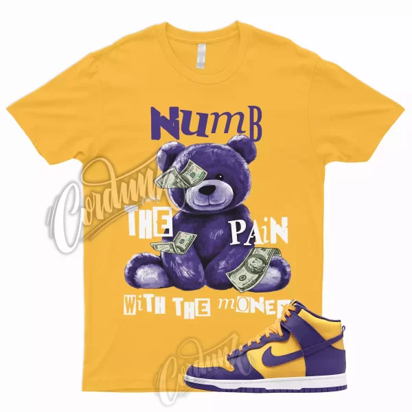 NUMB T Shirt for Dunk High Purple Yellow Court Gold Home Team Away 95 Lebron 1 Jezsport.com