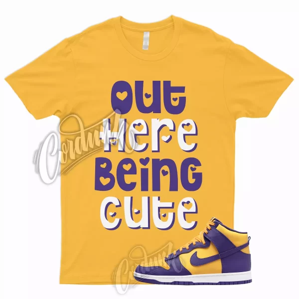 CUTE T Shirt for Dunk High Purple Yellow Court Gold Home Team Away 95 Lebron 1 Jezsport.com