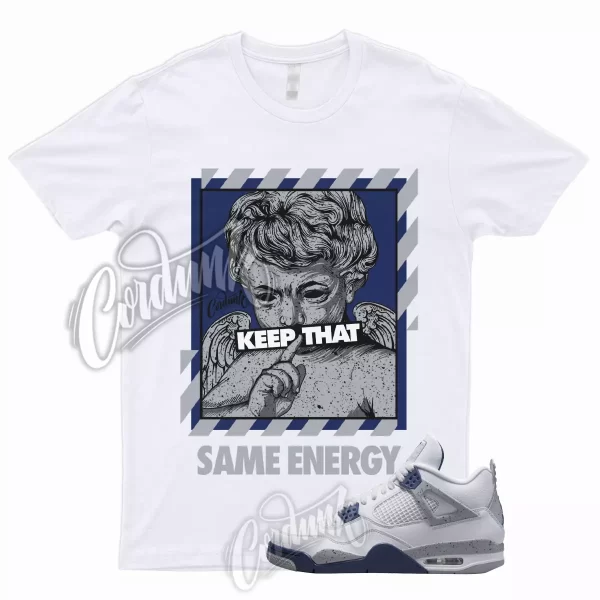 ENERGY T Shirt for 4 Retro White Midnight Navy Georgetown Light Smoke Grey Red Jezsport.com