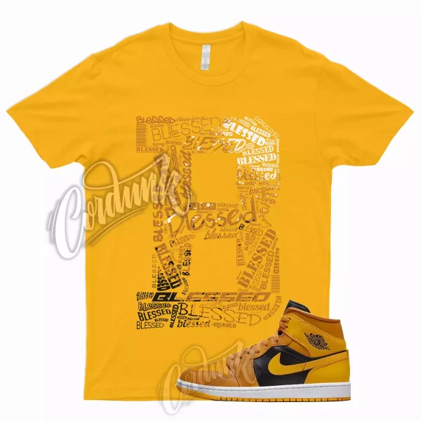 BLS T Shirt for J1 Mid Chutney Taxi Pollen OG High Low University Gold Yellow 1 Jezsport.com