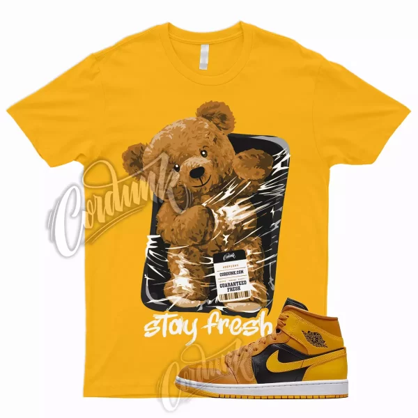 STAY T Shirt for J1 Mid Chutney Taxi Pollen OG High Low University Gold Yellow 1 Jezsport.com