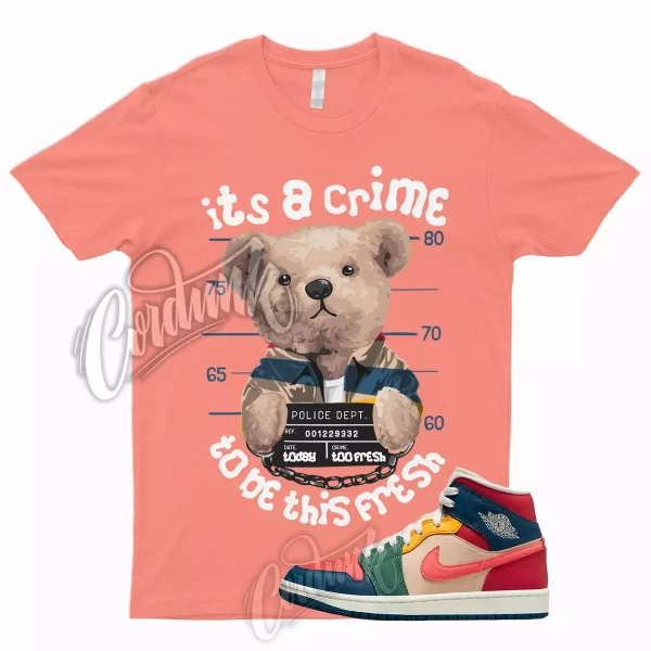 CRIME Shirt for J1 1 Mid Magic Ember Fire Red Taxi French Blue Multi Color Green Jezsport.com