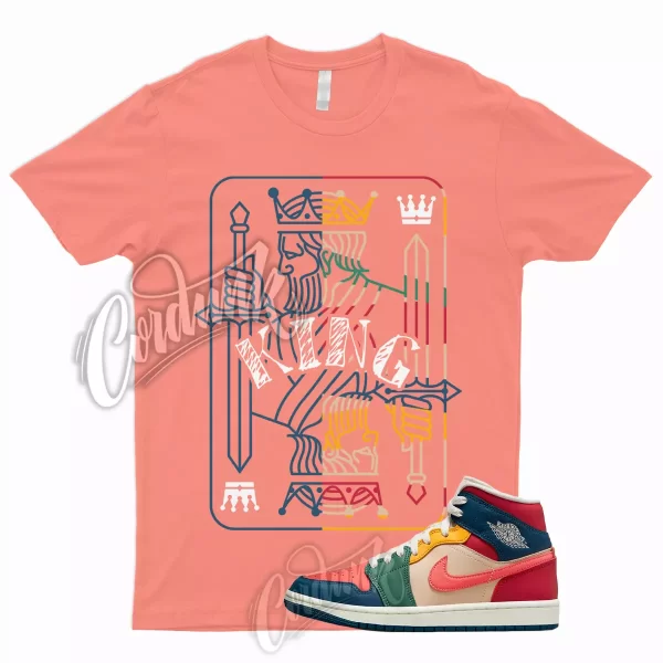 KING Shirt for J1 1 Mid Magic Ember Fire Red Taxi French Blue Multi Color Green Jezsport.com