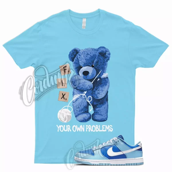 FIX T Shirt for N Dunk Low Argon Blue Flash Marina Dutch UNC University 1 9 95 Jezsport.com