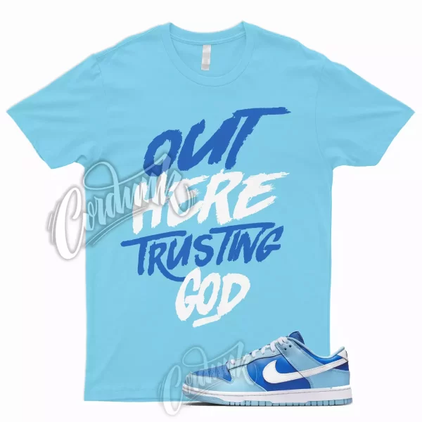 TG Shirt for N Dunk Low Argon Blue Flash Marina Dutch UNC University 1 95 Powder Jezsport.com