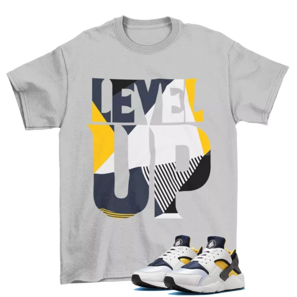 Level Up Shirt to Match Air Huarache Varsity Maize Michigan / DD1068-107 Jezsport.com