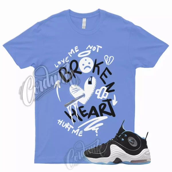 BROKEN Shirt for Air Penny 2 Black University Blue UNC Ice Blue Carolina Powder Jezsport.com