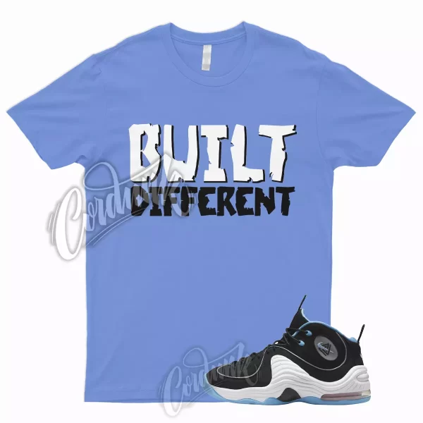 BUILT T Shirt for Air Penny 2 Black University Blue UNC Ice Blue Carolina Powder Jezsport.com