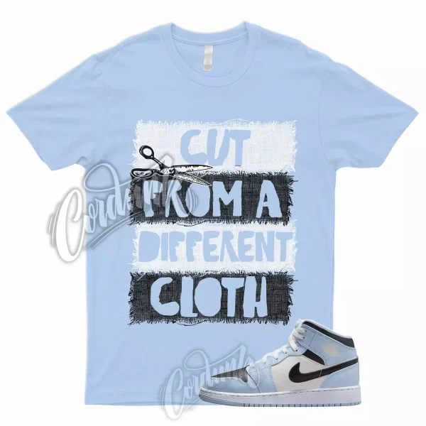 CUT T Shirt for 1 Mid GS Ice Blue UNC Powder Light Black Sail White University Jezsport.com