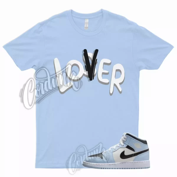 LO T Shirt for 1 Mid GS Ice Blue UNC Powder Light Black Sail White University Jezsport.com