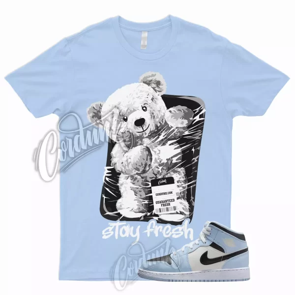 STAY T Shirt for 1 Mid GS Ice Blue UNC Powder Light Black Sail White University Jezsport.com