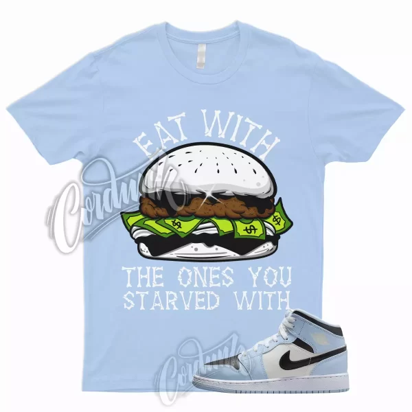 STRVD T Shirt for 1 Mid GS Ice Blue UNC Powder Light Black Sail White University Jezsport.com