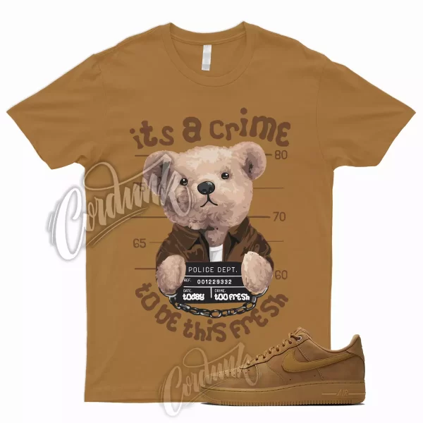 CRIME Shirt for Air Force 1 07 WB Flax Gum Brown Wheat Griffey Boot Uptempo 9 6 Jezsport.com