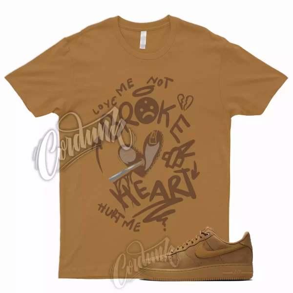 BROKEN Shirt for Air Force 1 07 WB Flax Gum Brown Wheat Griffey Boot Uptempo 9 6 Jezsport.com