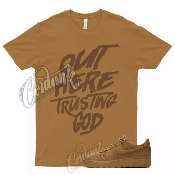 TG T Shirt for Air Force 1 07 WB Flax Gum Brown Wheat Griffey Boot Uptempo 9 6 Jezsport.com