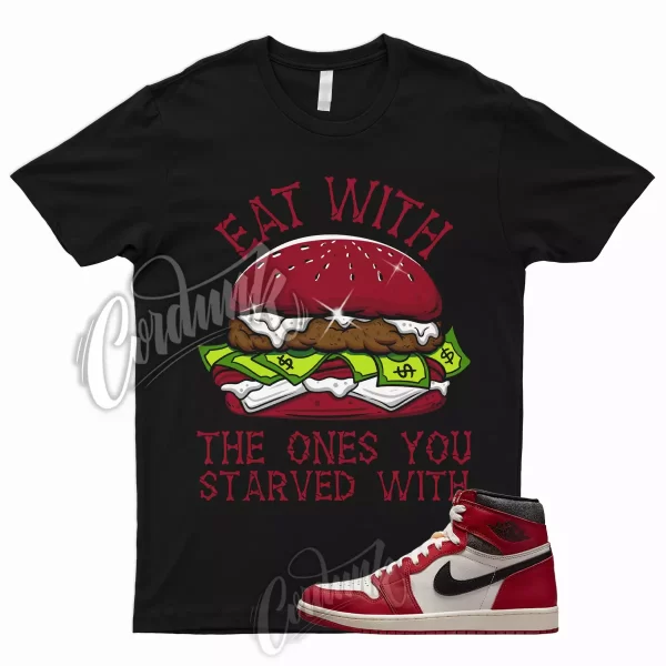 EAT T Shirt for 1 Lost and Found Chicago Reimagined Varsity Red Bred University Jezsport.com