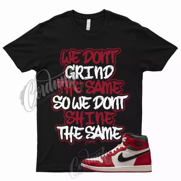 GRIND Shirt for 1 Lost and Found Chicago Reimagined Varsity Red Bred University Jezsport.com