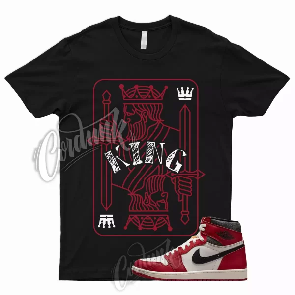 KING T Shirt for 1 Lost and Found Chicago Reimagined Varsity Red Bred University Jezsport.com