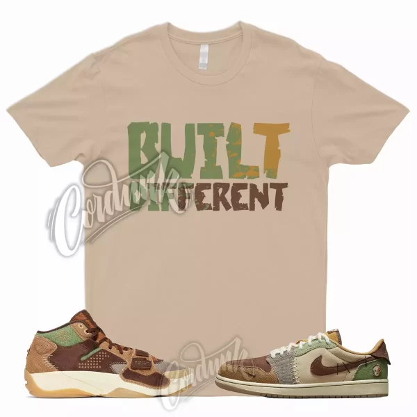 BUILT Shirt for 1 Low OG Zion Williamson Voodoo Flax Sesame Brown Green Fossil 2 Jezsport.com