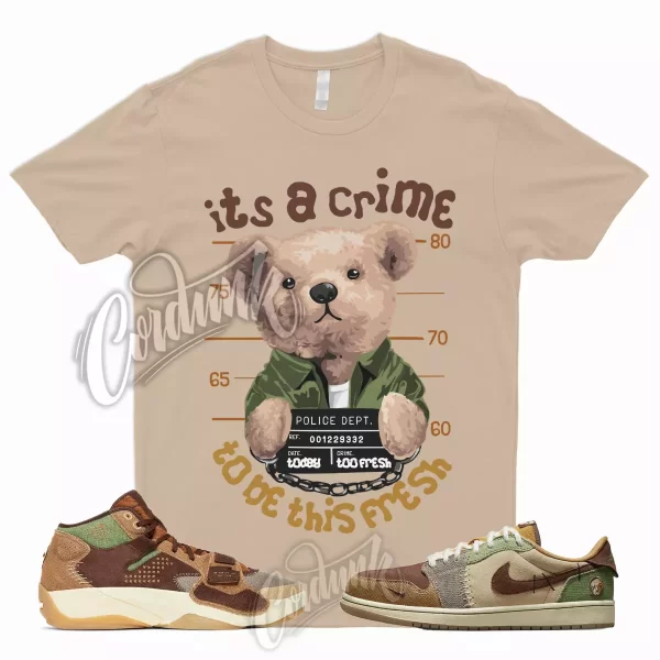 CRIME Shirt for 1 Low OG Zion Williamson Voodoo Flax Sesame Brown Green Fossil 2 Jezsport.com