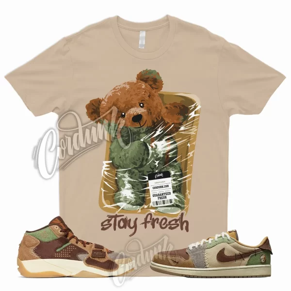 STAY Shirt for 1 Low OG Zion Williamson Voodoo Flax Sesame Brown Green Fossil 2 Jezsport.com