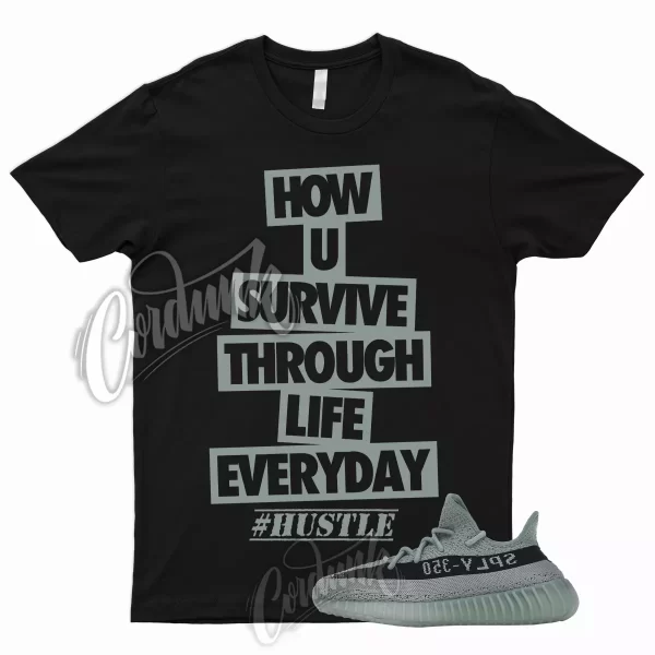 HUSTLE T Shirt for 350 V2 Salt Fade Ash Core Black Boost 380 450 500 700 V3 Blue Jezsport.com